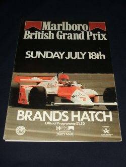 画像1: セカンドハンド品●希少品●1982年 F1世界選手権　イギリスＧＰ公式プログラム　(状態：B）