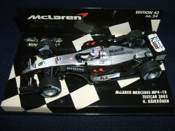 画像1: セカンドハンド品●PMA1/43 McLAREN MERCEDES MP4/18 TESTCAR 2003 (K.ライコネン）