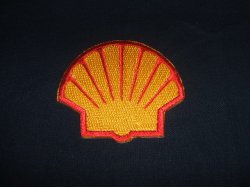 画像1: SHELL  ロゴワッペン　横60mm縦55mm