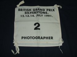 画像1: 1991 イギリスGP (シルバーストーン） カメラマン用ビブス
