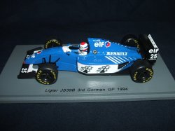 画像1: 新品正規入荷品●SPARK 1/43 LIGIER JS39B 3nd GERMAN GP 1994 (E.BERNARD） #25