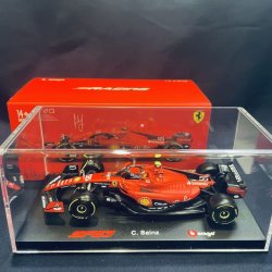 画像1: 新品正規入荷品●burago1/43 FERRARI SF-23 (C.サインツ）2023 #55 ※アクリルケース＆ドライバーフィギュア付