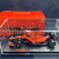 新品正規入荷品●burago1/43 FERRARI SF-23 (C.ルクレール）2023 #16 ※アクリルケース＆ドライバーフィギュア付