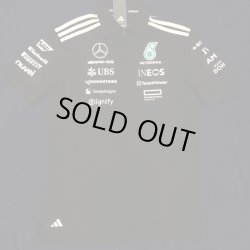 画像1: メルセデス AMG ペトロナス F1 チーム ドライバー ポロシャツ ブラック 2025 /アディダス (サイズ S)