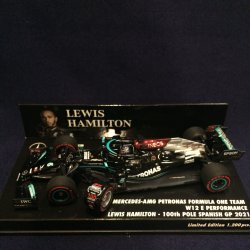 画像1: セカンドハンド品●PMA1/43 MERCEDES-AMG PETORONAS W12 100th POLE SPANISH GP 2021 (L.ハミルトン）#44