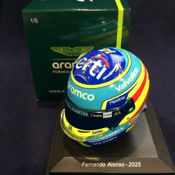 画像1: 新品正規入荷品●SPARK1/5 ASTON MARTIN 2025 (F.アロンソ）#14 ミニヘルメット