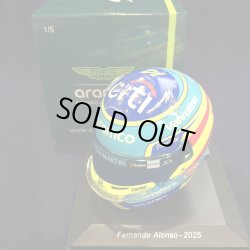 画像1: 新品正規入荷品●SPARK1/5 ASTON MARTIN 2025 (F.アロンソ）#14 ミニヘルメット
