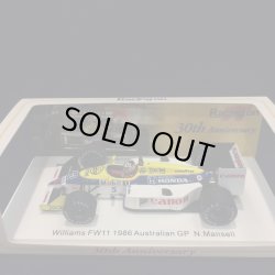 画像1: セカンドハンド品●Racing on別注●SPARK 1/43 WILLIAMS HONDA FW11 AUSTRALIAN GP 1986（N.マンセル）#5