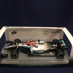 画像1: セカンドハンド品●SPARK1/43 MERCEDES-AMG PETORONAS W10 WINNER MONACO GP 2019 (L.ハミルトン）#44