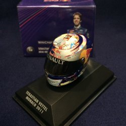 画像1: セカンドハンド品●PMA1/8 RED BULL S.ベッテル ミニチュアヘルメット MONACO 2011