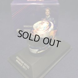 画像1: セカンドハンド品●PMA1/8 RED BULL S.ベッテル ミニチュアヘルメット MONACO 2011