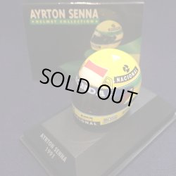 画像1: セカンドハンド品●PMA1/8スケール ミニチュアヘルメット RHEOS (A.セナ）1991