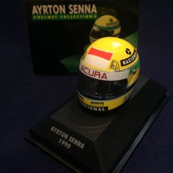 画像1: セカンドハンド品●PMA1/8スケール ミニチュアヘルメット RHEOS (A.セナ）1990