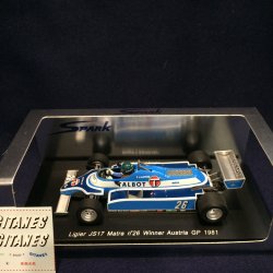画像1: セカンドハンド品●SPARK 1/43 LIGIER JS17 WINNER AUSTRIA GP 1981 (J.ラフィ) #26