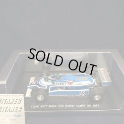 画像1: セカンドハンド品●SPARK 1/43 LIGIER JS17 WINNER AUSTRIA GP 1981 (J.ラフィ) #26
