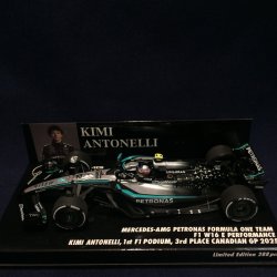 画像1: 新品正規入荷品●PMA 1/43 MERCEDES-AMG PETRONAS W16 1st PODIUM 3rd PLACE CANADIAN GP 2025 (K.アントネッリ）#12