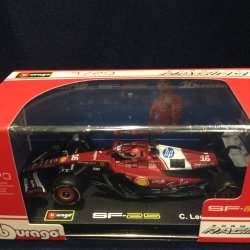 画像1: 新品正規入荷品●burago1/43 FERRARI SF-25 （C.ルクレール）#16 ※アクリルケース＆ドライバーフィギュア付
