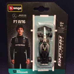 画像1: 新品正規入荷品●BURAGO 1/64スケール MERCEDES F1 W16 (K.アントネッリ）#12