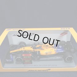 画像1: セカンドハンド品●SPARK 1/43 McLAREN RENAULT MCL34 USA GP 2019 (C.サインツ）#55 