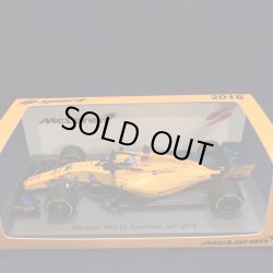 画像1: セカンドハンド品●SPARK 1/43 McLAREN RENAULT MCL33 AUSTRALIAN GP 2018 (F.アロンソ）#14