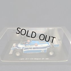 画像1: セカンドハンド品●SPARK 1/43 LIGIER JS17 BELGIUM GP 1981 (J.P.JABOUILLE) #25