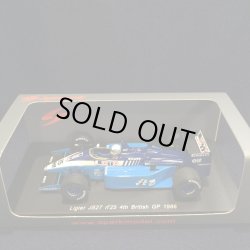 画像1: セカンドハンド品●SPARK 1/43 LIGIER JS27 4th BRITISH GP 1986 (R.アルヌー) #25