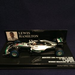 画像1: セカンドハンド品●PMA1/43 MERCEDES AMG PETRONAS W07 WINNER BRAZILIAN GP 2016 (L.ハミルトン）#44