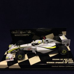 画像1: セカンドハンド品●PMA 1/43 BRAWN GP BGP 001 WINNER SPANISH GP 2009 (J.バトン） #22