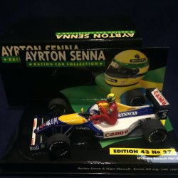 画像1: セカンドハンド品●PMA1/43 セナコレNo27 WILLIAMS RENAULT FW14 BRITISH GP RIDE ON (A.セナ&N.マンセル）1991#5