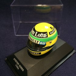 画像1: 特価品●セカンドハンド品●紙外箱（スリブ）無●PMA1/8 アイルトンセナ ミニヘルメットコレクション 1986