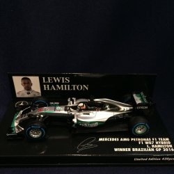 画像1: セカンドハンド品●PMA1/43 MERCEDES AMG PETRONAS W07 WINNER BRAZILIAN GP 2016 (L.ハミルトン）#44