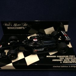 画像1: セカンドハンド品●PMA1/43 MINARDI EUROPEAN PS01 TEST VALENCIA 2003 (J.フェルスタッペン）
