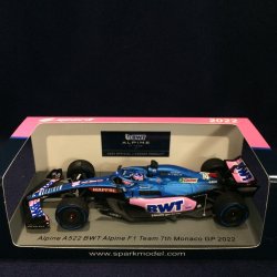 画像1: セカンドハンド品●SPARK1/43 ALPINE BWT A522 7th MONACO GP 2022 (F.アロンソ）#14