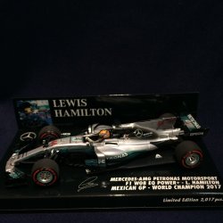 画像1: セカンドハンド品●PMA1/43 MERCEDES-AMG PETRONAS W08 WORLD CHAMPION 2017 MEXICAN GP (L.ハミルトン) #44