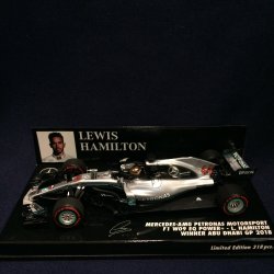 画像1: セカンドハンド品●PMA1/43 MERCEDES-AMG PETRONAS W09 WINNER ABU DHABI GP (L.ハミルトン）2018 #44