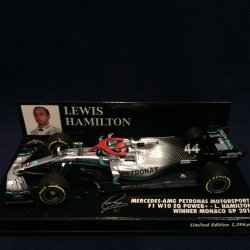 画像1: セカンドハンド品●PMA 1/43 MERCEDES-AMG PETORONAS W10 WINNER MONACO GP 2019 (L.ハミルトン）#44
