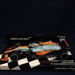 画像1: セカンドハンド品●PMA1/43 McLAREN MCL35M 3rd PLACE MONACO GP 2021 (Ｌ.ノリス）#4