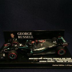 画像1: セカンドハンド品●PMA 1/43 MERCEDES-AMG PETRONAS W11 SAKHIR GP 2020 (G.ラッセル）#63