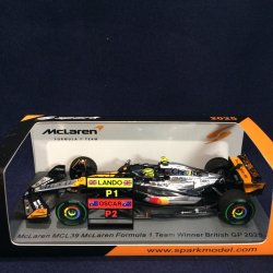画像1: 新品正規荷品●SPARK1/43 McLAREN MCL39 WINNER BRITISH GP 2025 (L.ノリス）#4