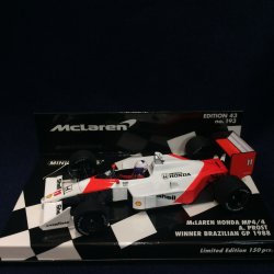 画像1: セカンドハンド品●PMA 1/43 McLAREN HONDA MP4/4 WINNER BRAZILIAN GP 1988 (A.プロスト）#11 ※専用たばこデカール付き※
