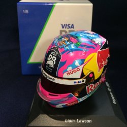 画像1: 新品正規入荷品●SPARK1/5  VISA CASH APP RACING BULLS SINGAPOLE GP 2025 (L.ローソン）ミニヘルメット