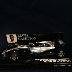画像1: セカンドハンド品●PMA 1/43 MERCEDES-AMG W09 PRACTICE ABU DHABI GP 2018 (L.ハミルトン）※希少フロントノーズカーナンバー１