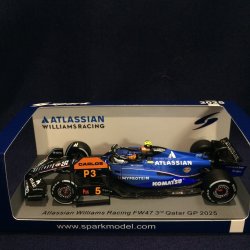 画像1: 新品正規荷品●SPARK1/43 ATIASSIAN WILLIAMS FW47 3rd QATAR GP 2025 (C.サインツ）#55