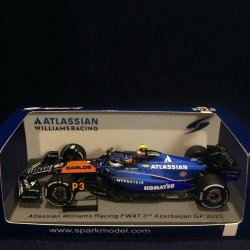 画像1: 新品正規荷品●SPARK1/43 ATLASSIAN WILLIAMS FW47 3rd AZERBAIJAN GP 2025 (C.サインツ）#55