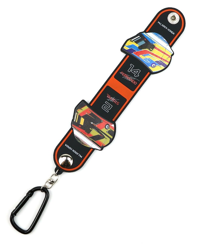 Mclaren Honda チーム Pvc ヘルメット タオルホルダー カラビナキーチェーン 17 F 1 コレクターズストア Signass