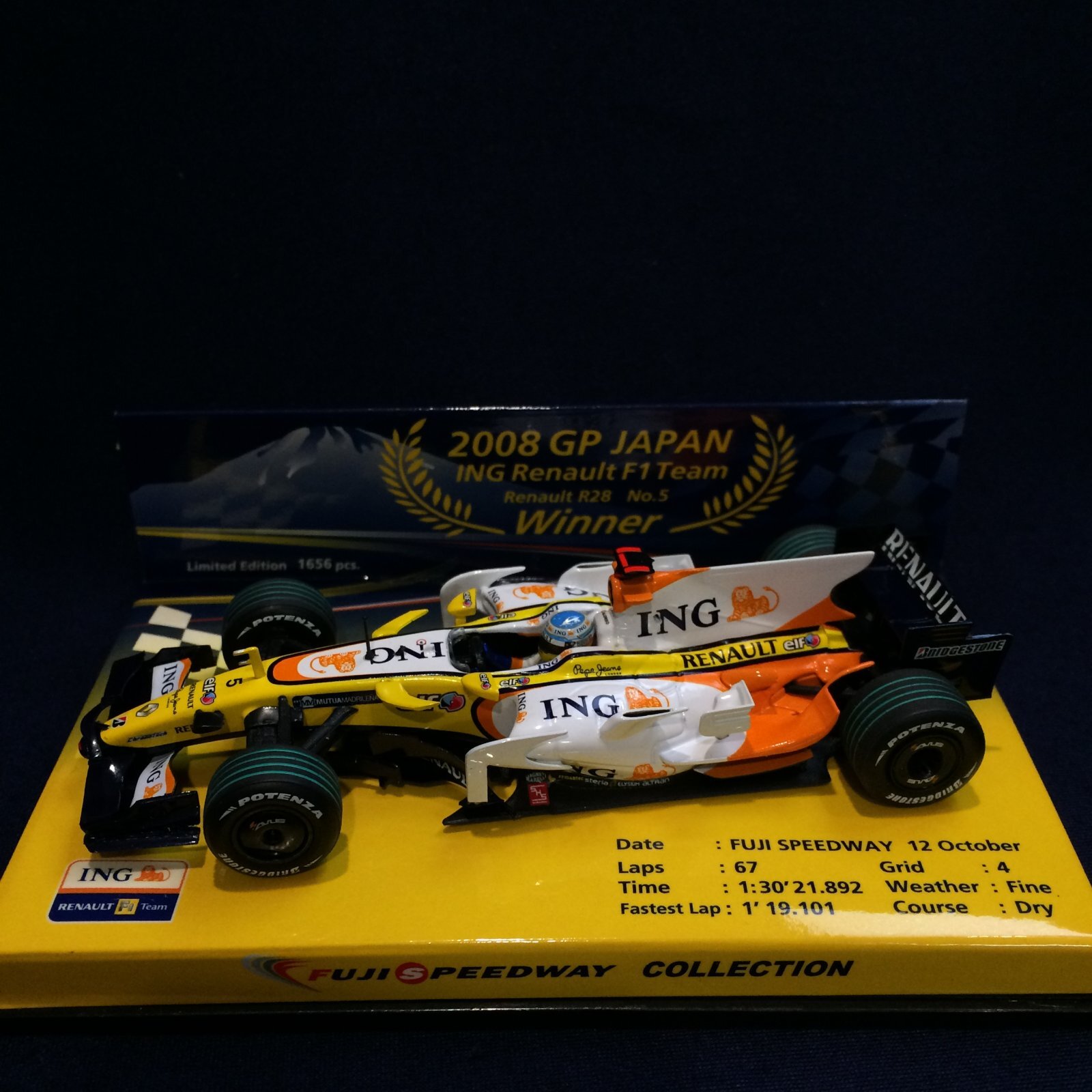 セカンドハンド品 FUJI SPEEDWAY別注 PMA1/43 RENAULT R28 WINNER JAPAN GP （F.アロンソ ...