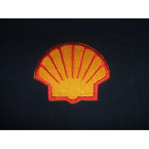 画像: SHELL  ロゴワッペン　横60mm縦55mm