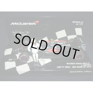 画像: 新品正規入荷品●PMA1/43 McLAREN HONDA MP4-31 LAST RACE ABU DHABI GP 2016 (J.バトン） #22