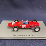 画像: シグナス特別価格●新品正規入荷品●SPARK1/43 LOTUS 18-21 6th PAU GP 1962 (N.VACCARELLA) #18