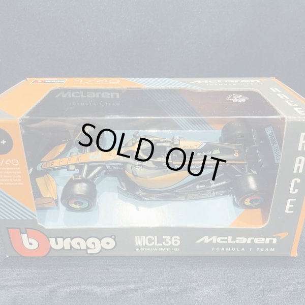 画像1: 新品正規入荷品●burago1/43 McLAREN MCL36 2022(D.リカルド）#3